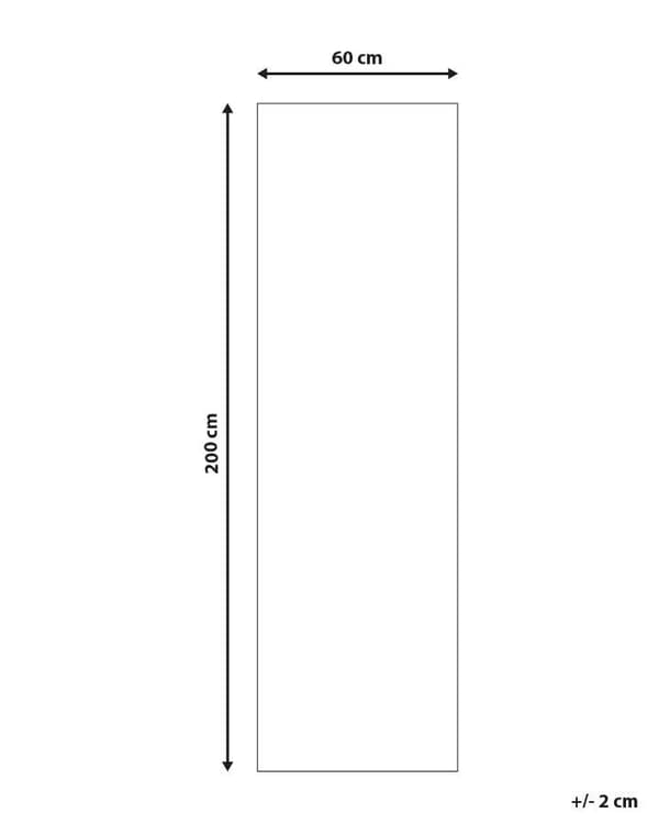 Matto sininen oranssi 60 x 200 cm polyesteri suorakulmio itämainen kuvio moderni perinteinen