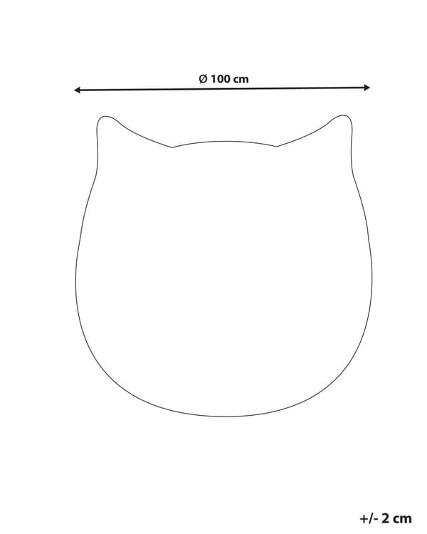 Matto valkoinen polyesteri 100 cm kissa moderni tyyli lastenhuoneen sisustus