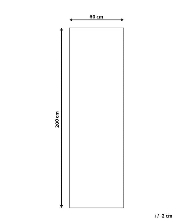 Løbetæppe blå og beige polyester 60 x 200 cm geometrisk mønster skridsikker bund Moderne