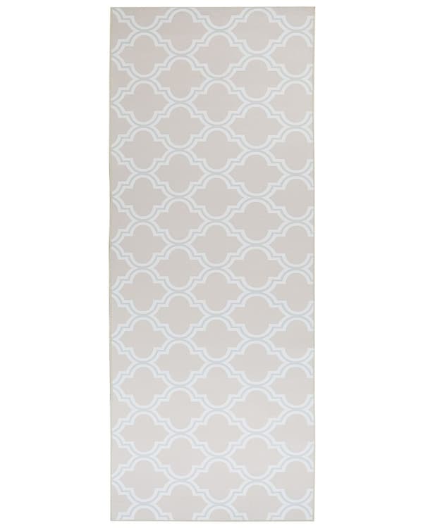 Matta Beige Polyester 80 x 200 cm Orientaliskt Fyrpassmönster Vardagsrum Sovrumsdekorationer