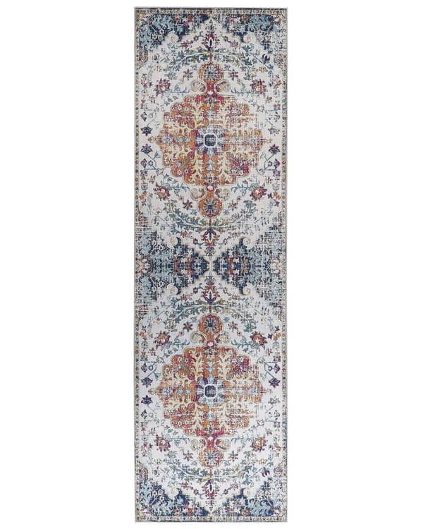 Område Tæppe Flerfarvet Polyester 60 x 200 cm Løber Orientalsk Vintage Distressed Stue Soveværelse Entre