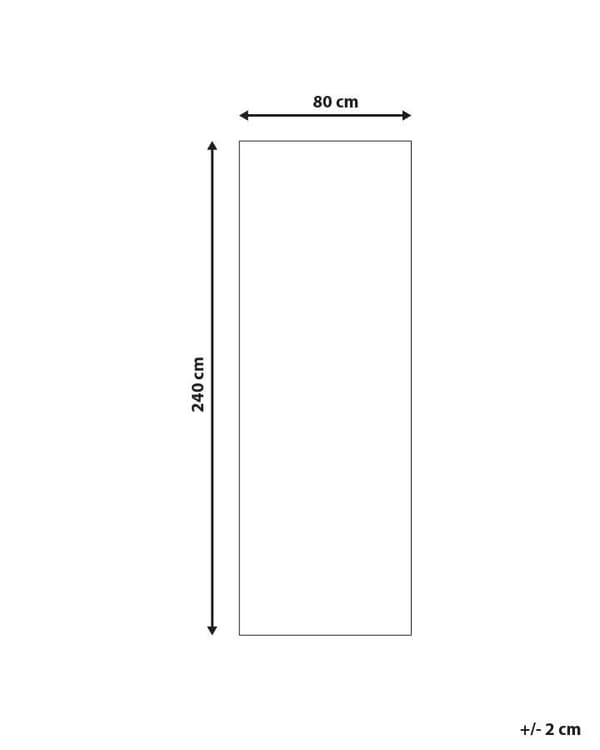 Matta Röd Polyester 80 x 240 cm Hall Kök Lång matta Halkskydd