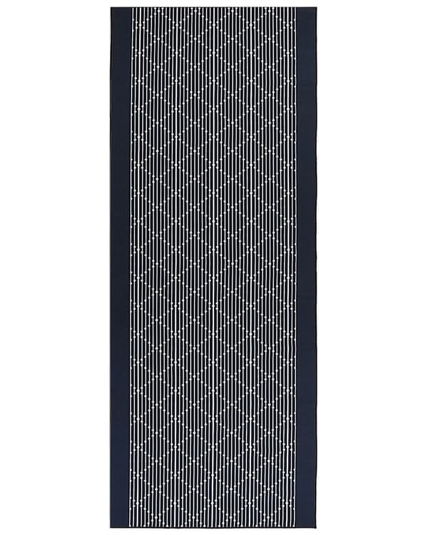 Matta Marinblå Polyester 80 x 200 cm Geometriskt mönster Vardagsrum Sovrum Hall Traditionell