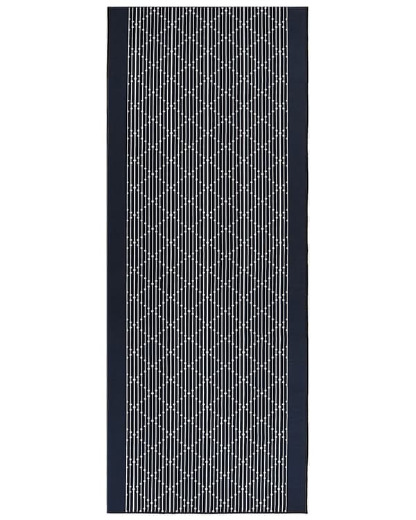 Matta Marinblå Polyester 80 x 200 cm Geometriskt mönster Vardagsrum Sovrum Hall Traditionell