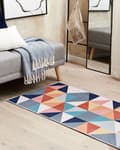 Miniatyrbild 2 av 5: Matta Flerfärgad Polyester 80 x 200 cm Geometriskt triangelmönster Halkskydd Modern Hall