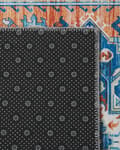Miniatyrbild 5 av 6: Matta Blå och Orange Polyester 60 x 200 cm Geometriskt orientaliskt mönster Halkskyddsbotten Modern hall