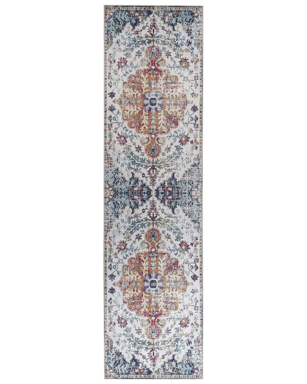 Matto monivärinen polyesteri 80 x 300 cm käytävälle itämainen kuviointi vintage-tyyli