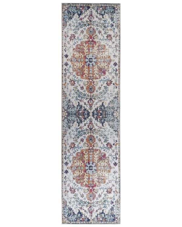 Matto monivärinen polyesteri 80 x 300 cm käytävälle itämainen kuviointi vintage-tyyli