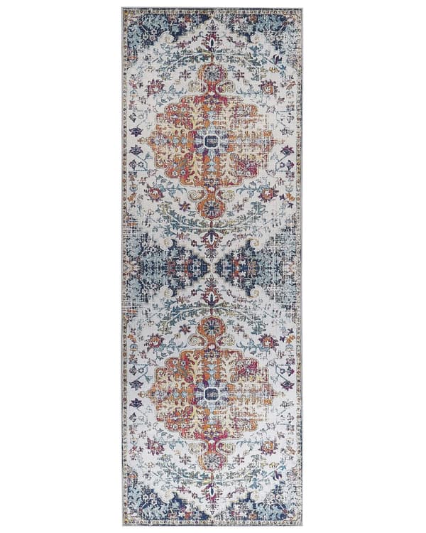 Matto monivärinen polyesteri 60 x 200 cm käytävälle itämainen kuviointi vintage-tyyli