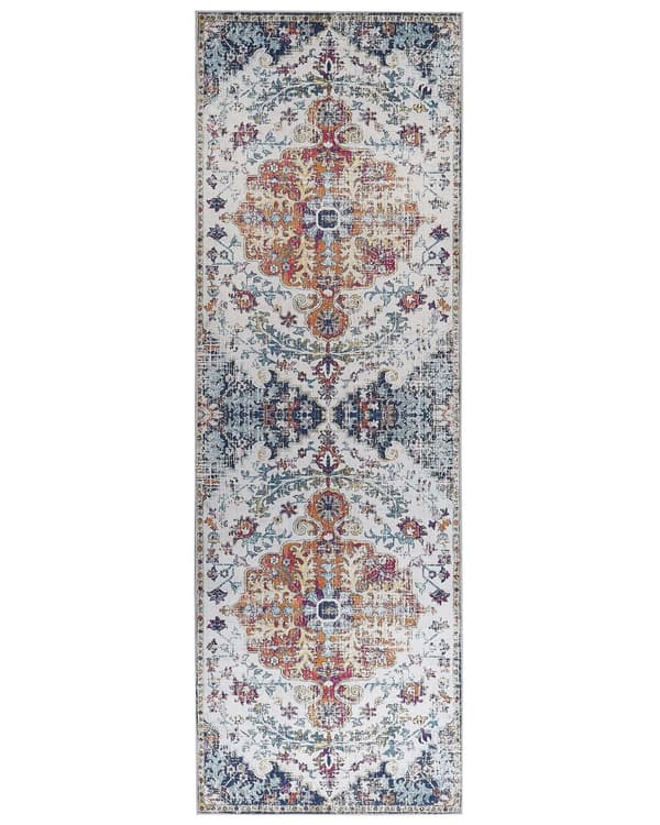 Matto monivärinen polyesteri 80 x 240 cm käytävälle itämainen kuviointi vintage-tyyli