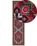 Pikkukuva 1 / 6: Matto punainen polyesteri 80 x 300 cm itämainen kuviointi vintage-tyyli