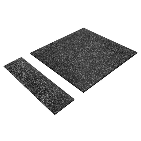 Gummikant sportsgulv - 100x25 cm - 20 mm tykt - Grå
