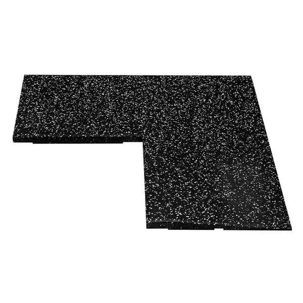 Kulmakappale kumireuna urheilulattia - 50x50 cm - 20 mm paksu - Harmaa