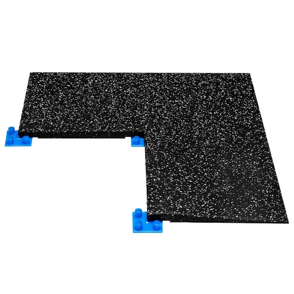 Kulmakappale kumireuna urheilulattia - 50x50 cm - 20 mm paksu - Harmaa