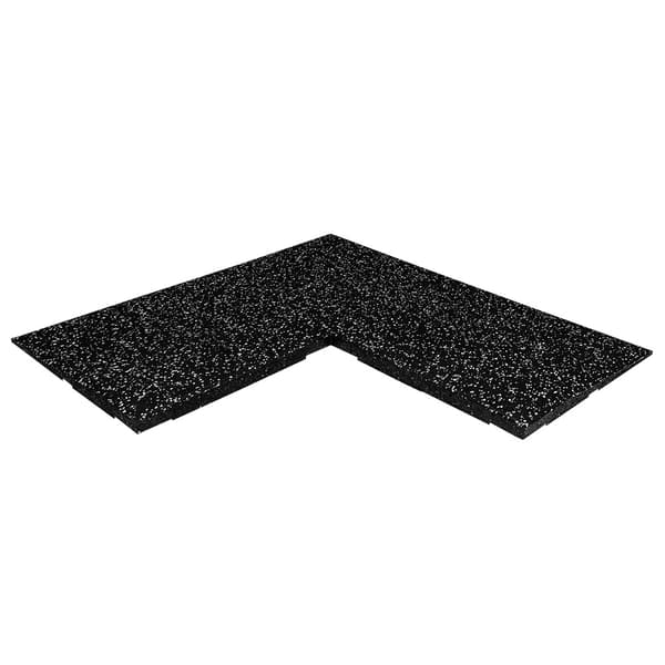 Hjørnestykke gummikant sportsgulv - 50x50 cm - 20 mm tykt - Grå