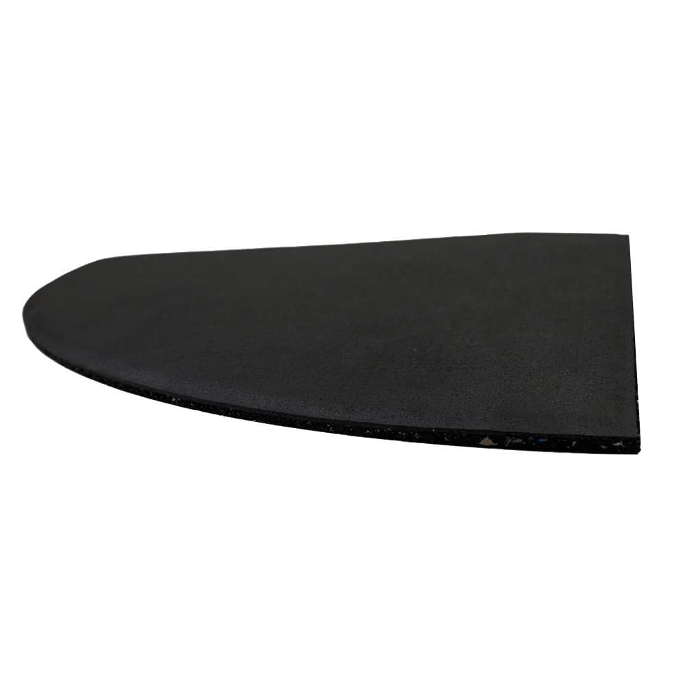 Hörnstycke gummikant sportgolv - 50x50 cm - 20 mm tjockt - Svart