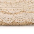 Miniatyrbilde 4 av 6: vidaXL Matte flettet jute trykt 210 cm rund