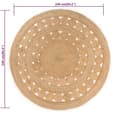 Miniatyrbilde 6 av 6: vidaXL Teppe flettet jute 240 cm rundt