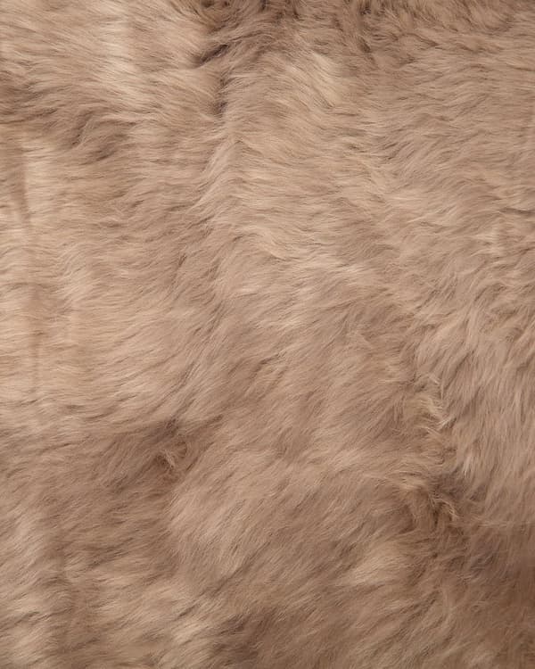 Saueskinnsteppe Brun 65 x 110 cm Naturlig Høy Pile Rustikk Stil