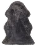 Miniatyrbilde 1 av 5: Skinnteppe Mørkegrått Saueskinn 65 x 110 cm Mykt Pledd med fluffy Pledd Stue Soverom