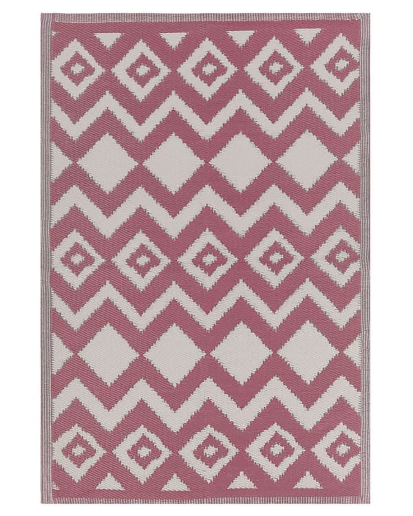Teppe Rosa Syntetisk materiale 120 x 180 cm Geometrisk mønster Moderne Dekorativt Innendørs Utendørs Stue Balkong