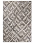 Miniatyrbilde 4 av 6: Teppe i Okseskinn Beige Lappeteppe med Geometrisk Diamantmønster 140 x 200 cm