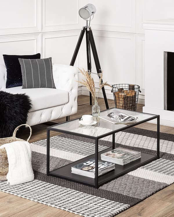 Teppe Grått Hvitt Ull Ull Polyester Filt 160 x 220 cm Rektangulært Jacquard Vevd Stripete Mønster Soverom Inngangsparti Boho Retro Dekor Tilbehør