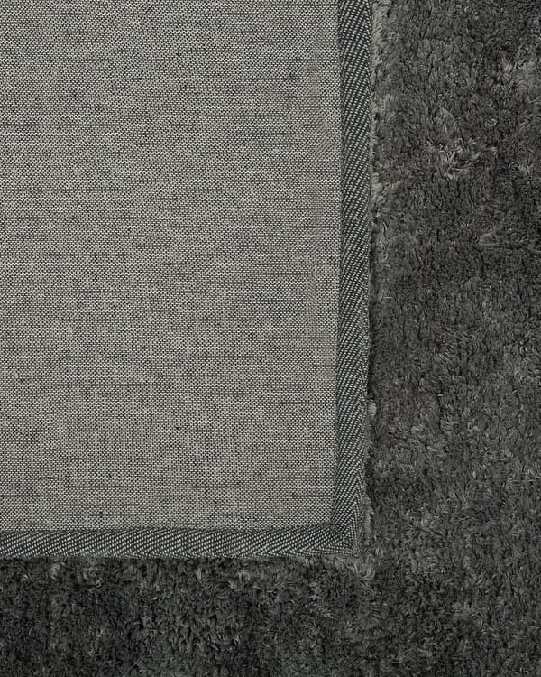 Teppe Mørkegrå Bomull Polyester 80 x 150 cm Shaggy Dekorativt Tilbehør Innredning Stue Soverom Moderne