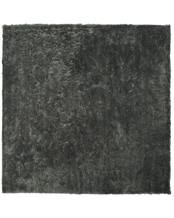 Teppe Mørkegrå Bomull Polyester 200 x 200 cm Shaggy Dekorativt Tilbehør Innredning Stue Soverom Moderne
