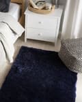 Miniatyrbilde 2 av 7: Teppe Blå Bomull Polyester 80 x 150 cm Shaggy Dekorativt Tilbehør Innredning Stue Soverom Moderne