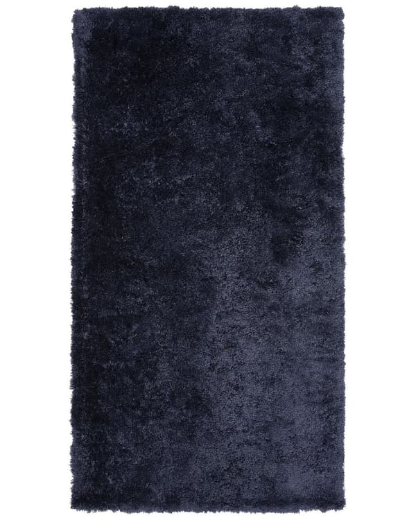 Teppe Blå Bomull Polyester 80 x 150 cm Shaggy Dekorativt Tilbehør Innredning Stue Soverom Moderne