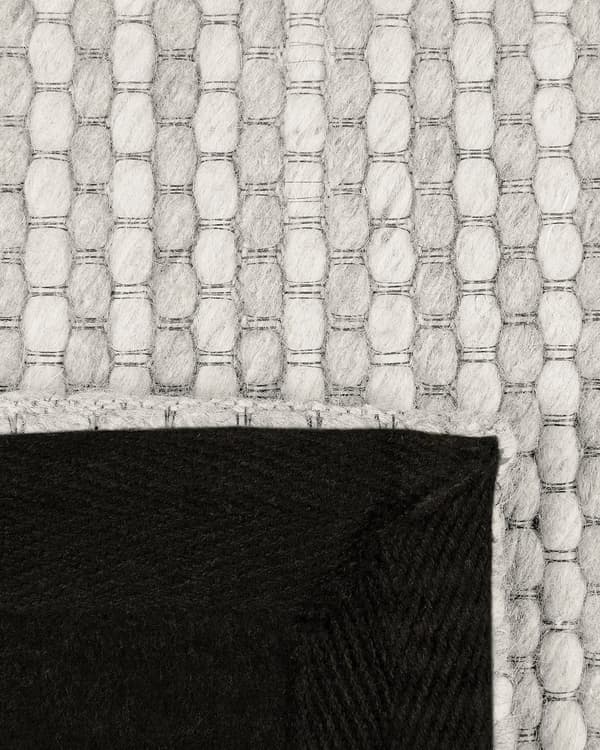 Teppe Lysegrå Ull og Polyester 140 x 200 cm Håndtuftet Klassisk Design