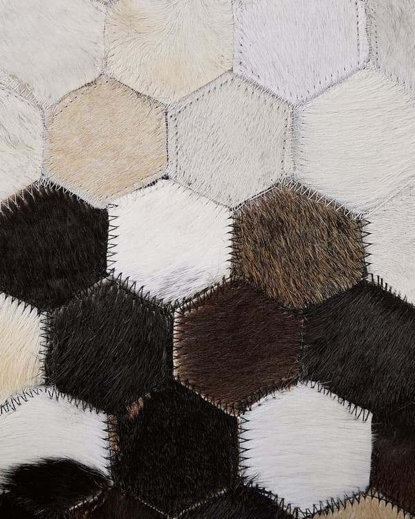 Gulvteppe Brun Beige Skinn 160 x 230 cm Rustikk Patchwork