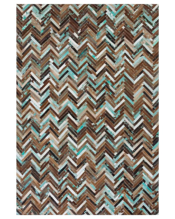 Teppe Flerfarget Skinn 160 x 230 cm Kuskinn Håndlaget Tilbehør Moderne Stue Soverom