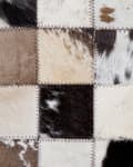 Miniatyrbilde 5 av 6: Teppe Brun Beige Lær 160 x 230 cm Moderne Patchwork Kuskinn Håndlaget