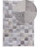 Miniatyrbilde 1 av 6: Gulvteppe Grå Skinn 160 x 230 cm Patchwork Kuskinn Geometrisk Rektangulær Moderne
