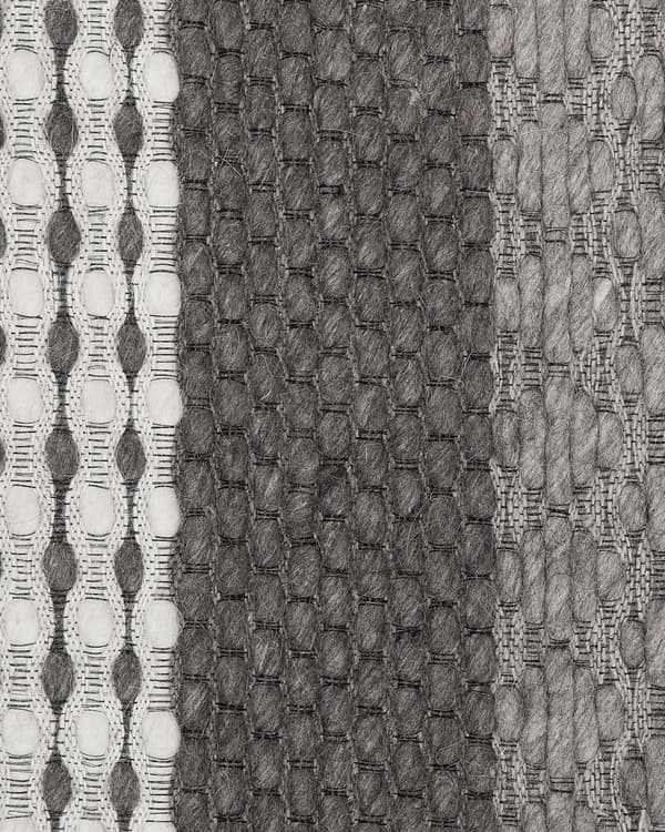 Gulvteppe Grå 140 x 200 cm Ull Stue Hjemmekontor Moderne Klassisk Design