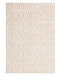 Miniatyrbilde 4 av 6: Teppe Beige Viskose 140 x 200 cm Geometrisk Mønster Håndvevd Flatvevd Skandinavisk