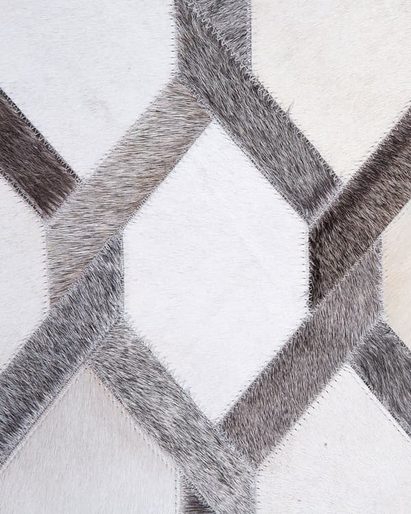 Gulvteppe Grå Skinn 140 x 200 cm Patchwork Kuskinn Geometrisk Rektangulær Moderne