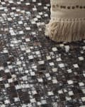 Miniatyrbilde 4 av 7: Gulvteppe Brunt Sølv Skinn 140 x 200 cm Rustikk Patchwork Mønster Design Moderne