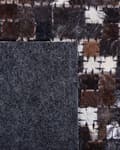 Miniatyrbilde 6 av 7: Gulvteppe Brunt Sølv Skinn 140 x 200 cm Rustikk Patchwork Mønster Design Moderne