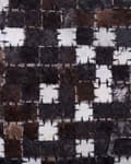 Miniatyrbilde 7 av 7: Gulvteppe Brunt Sølv Skinn 140 x 200 cm Rustikk Patchwork Mønster Design Moderne
