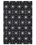 Miniatyrbilde 1 av 6: Teppe i Svart med Sølv Geometrisk Mønster Viskose med Bomull 160 x 230 cm Håndvevd Moderne Glam Stil Stue Soverom