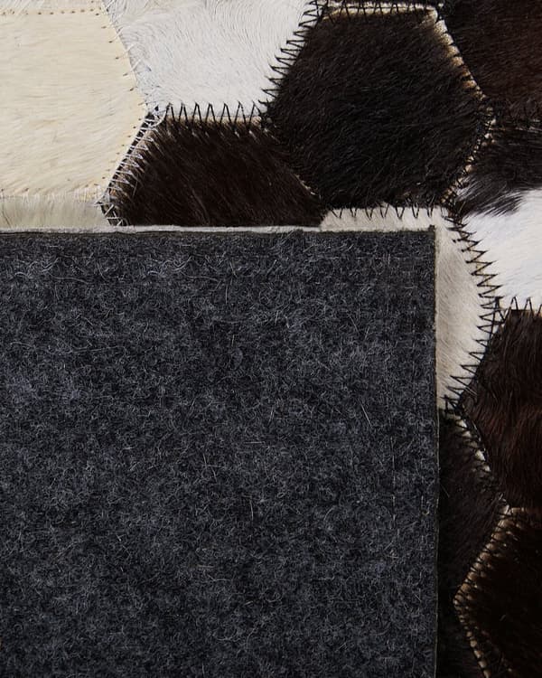 Gulvteppe Brun Beige Skinn 140 x 200 cm Rustikk Patchwork