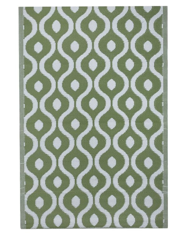 Teppe Grønn Syntetisk 120 x 180 cm Balkongmatte Moderne Innendørs Utendørs Terrasse Regntett