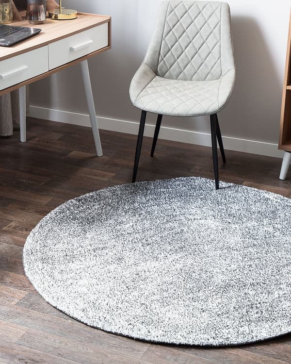 Teppe Grå Hvit Svart Polyester Bomull ø 140 cm Shaggy Rund form Dekorativt Moderne Tilbehør Innredning