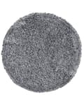 Miniatyrbilde 1 av 5: Teppe Svart Hvit Polyester ø 140 cm Shaggy Mykt Dekorativt Soverom Stue Moderne