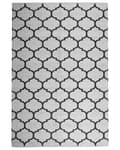 Miniatyrbilde 6 av 8: Gulvteppe Svart og Hvit Syntetisk Skinn 140 x 200 cm Rektangulær Moderne Design
