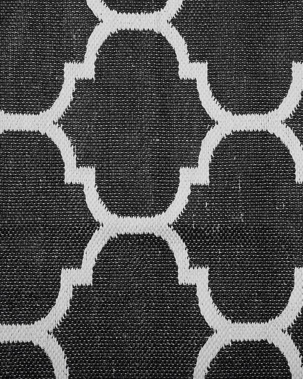 Gulvteppe Svart og Hvit Syntetisk Skinn 140 x 200 cm Rektangulær Moderne Design
