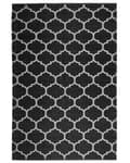 Miniatyrbilde 1 av 8: Gulvteppe Svart og Hvit Syntetisk Skinn 140 x 200 cm Rektangulær Moderne Design
